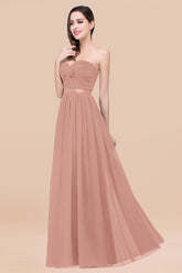 Affordable Sweetheart Ruffle Navy Chiffon Bridesmaid Dresses With Ribbon